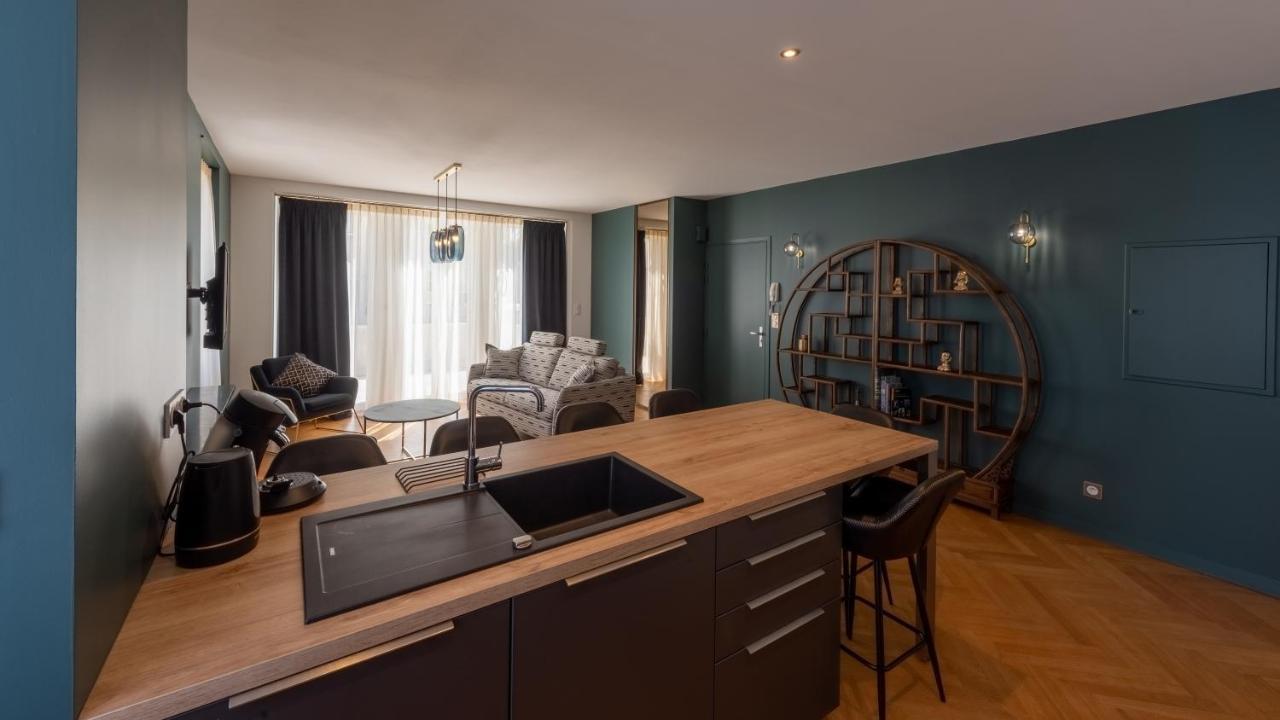 L'art déco : T3 à Rodez, 2 Places Parking Privé, Terrasse Extérieur photo