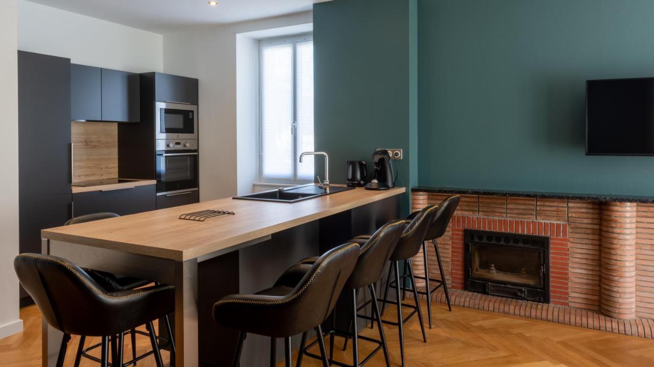 L'art déco : T3 à Rodez, 2 Places Parking Privé, Terrasse Extérieur photo