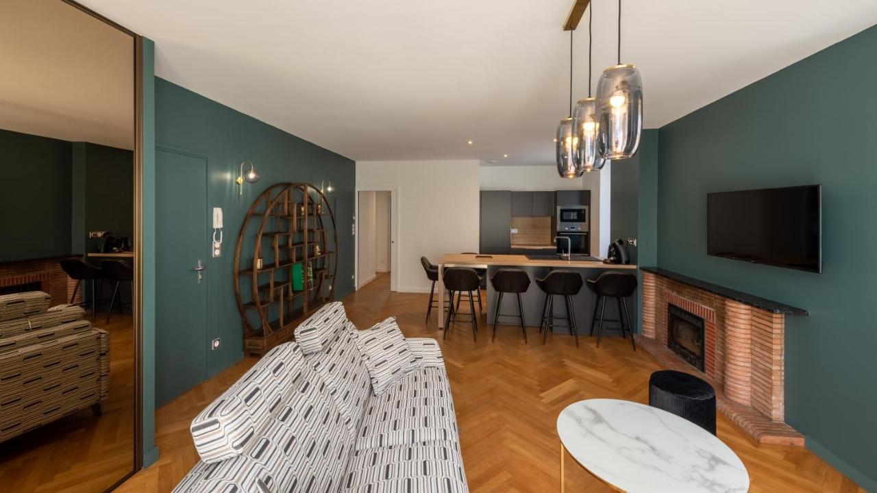 L'art déco : T3 à Rodez, 2 Places Parking Privé, Terrasse Extérieur photo